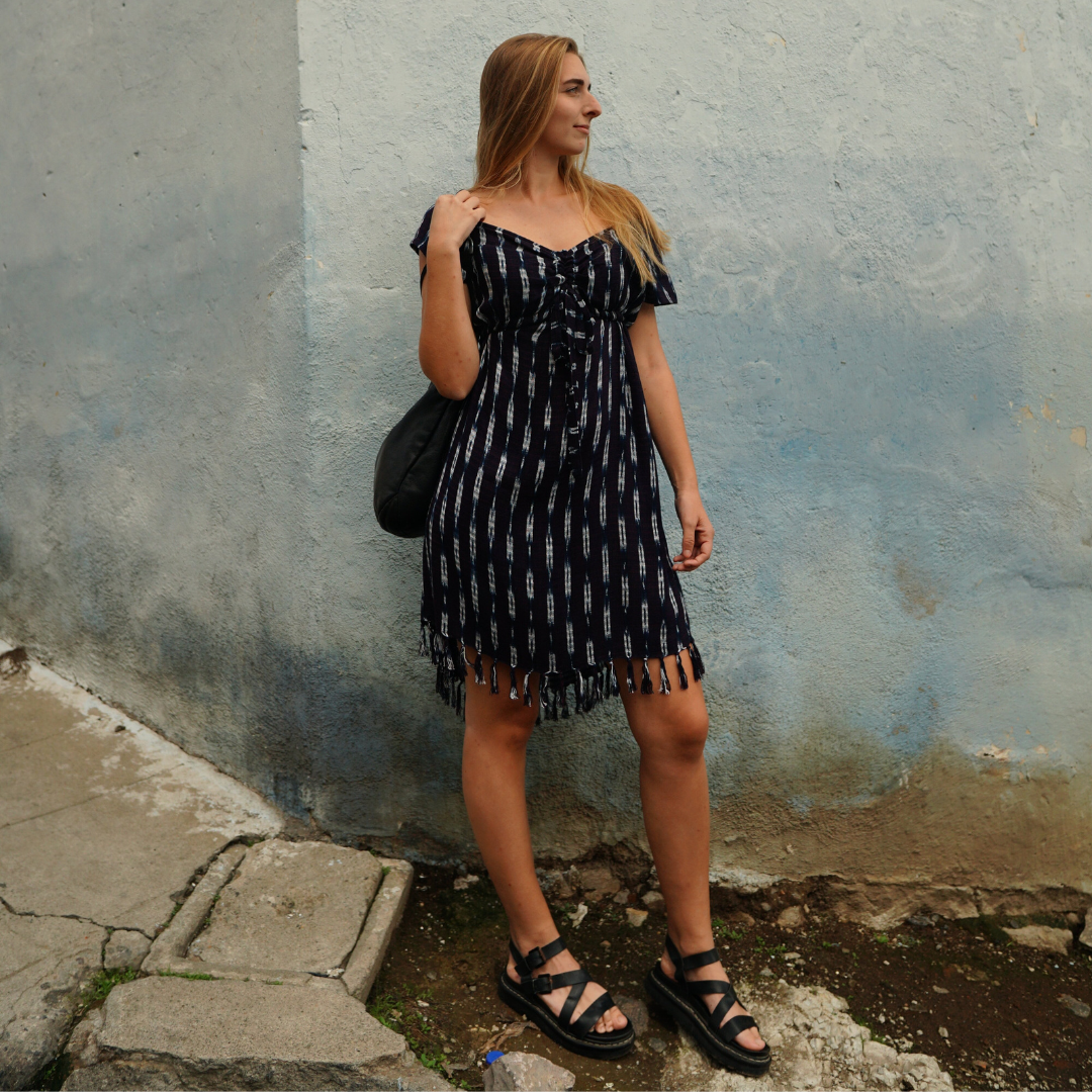 Abito Jaspe Butterfly tessuto a mano – Moda artigianale versatile e lusinghiera