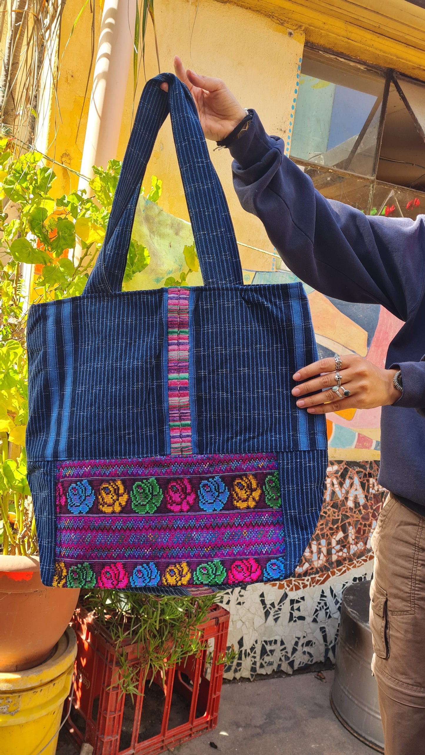Borsa tote Huipil ecologica riciclata – fatta a mano e sostenibile