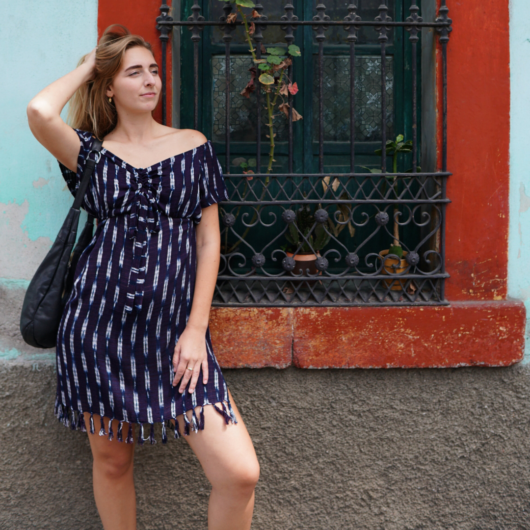 Abito Jaspe Butterfly tessuto a mano – Moda artigianale versatile e lusinghiera