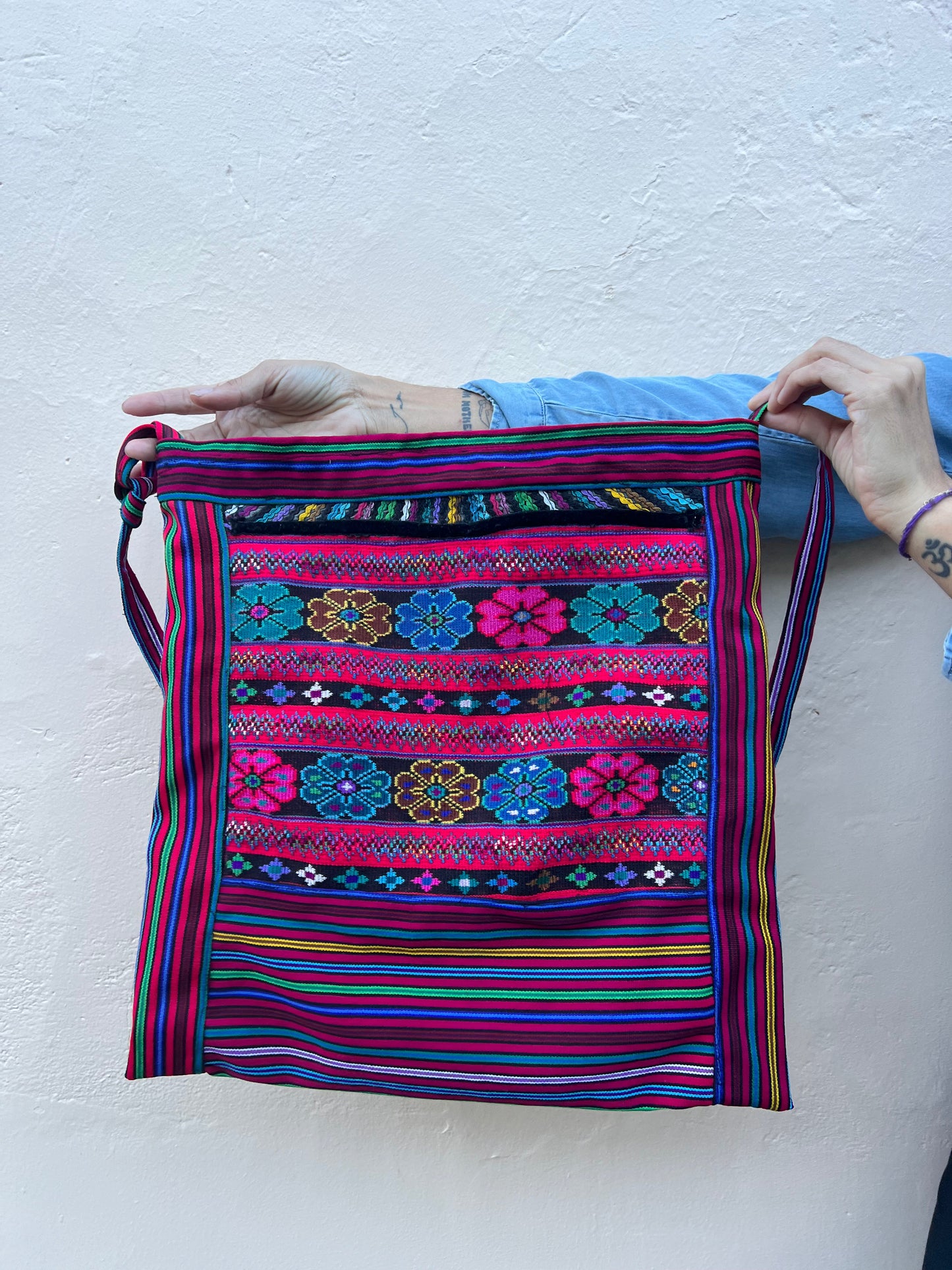 Upcycled Huipil Shoulder Bag (Large) – A Sustainable Celebration of Guatemalan Heritage