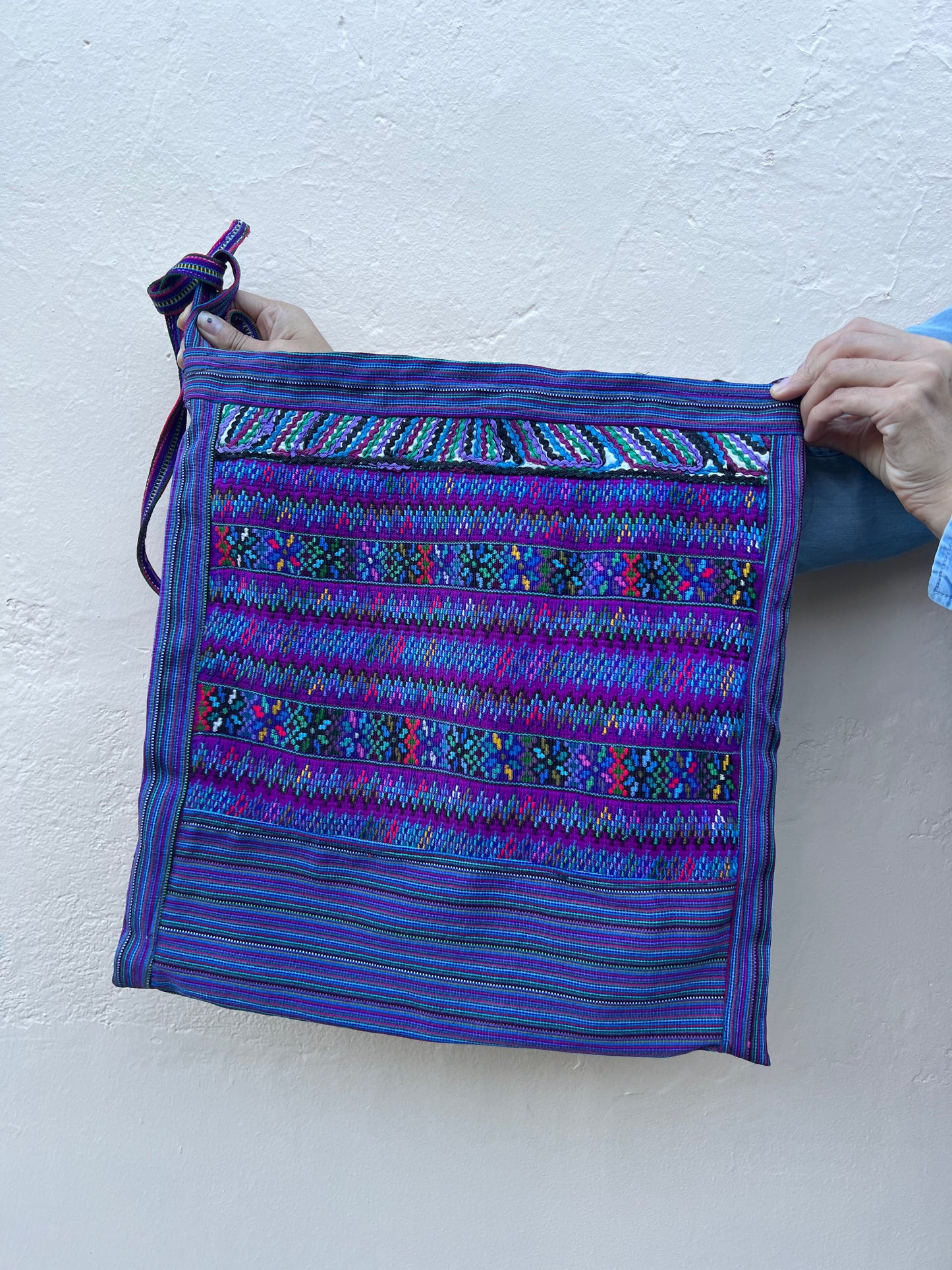 Upcycled Huipil Shoulder Bag (Large) – A Sustainable Celebration of Guatemalan Heritage