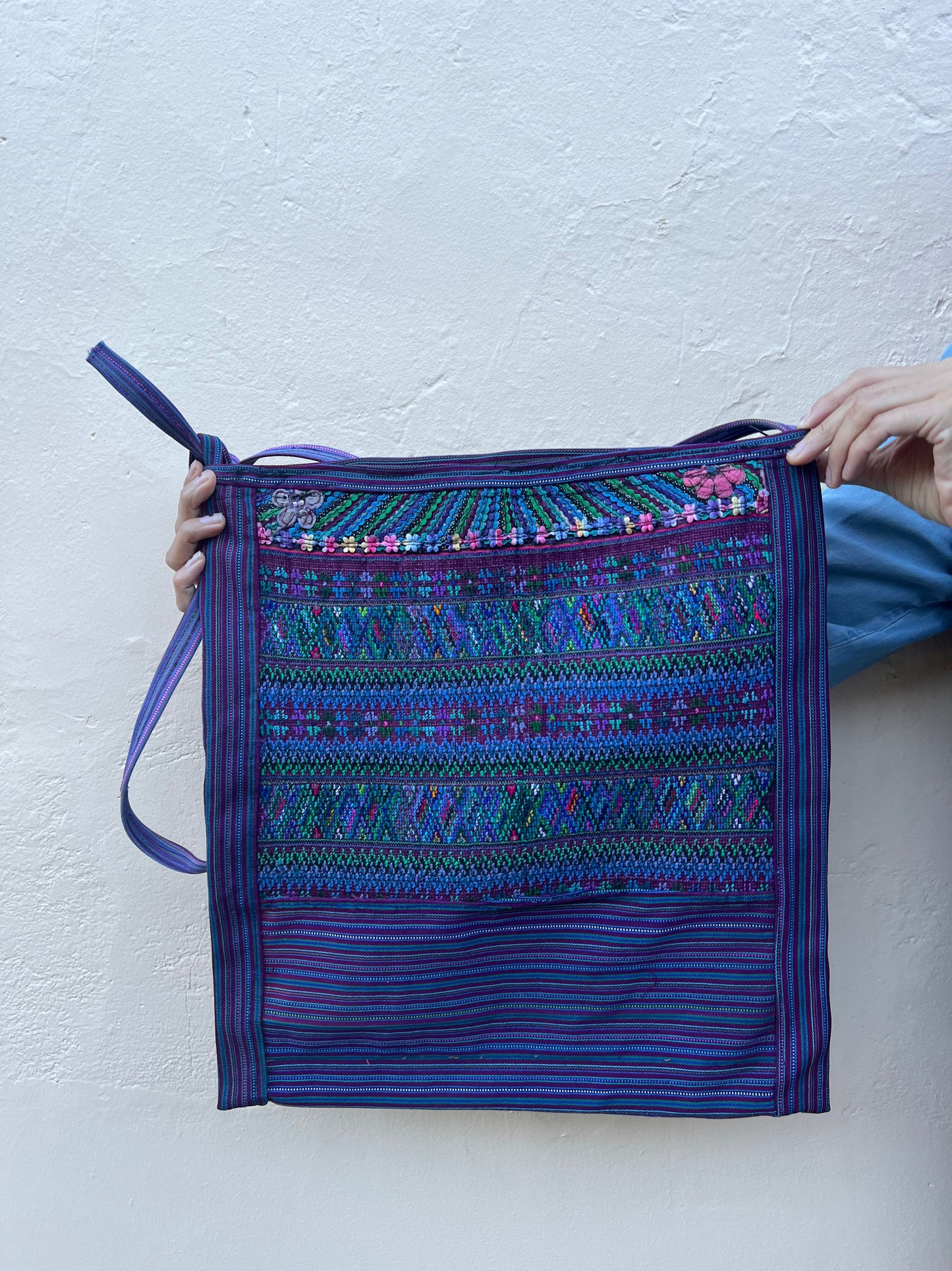 Upcycled Huipil Shoulder Bag (Large) – A Sustainable Celebration of Guatemalan Heritage