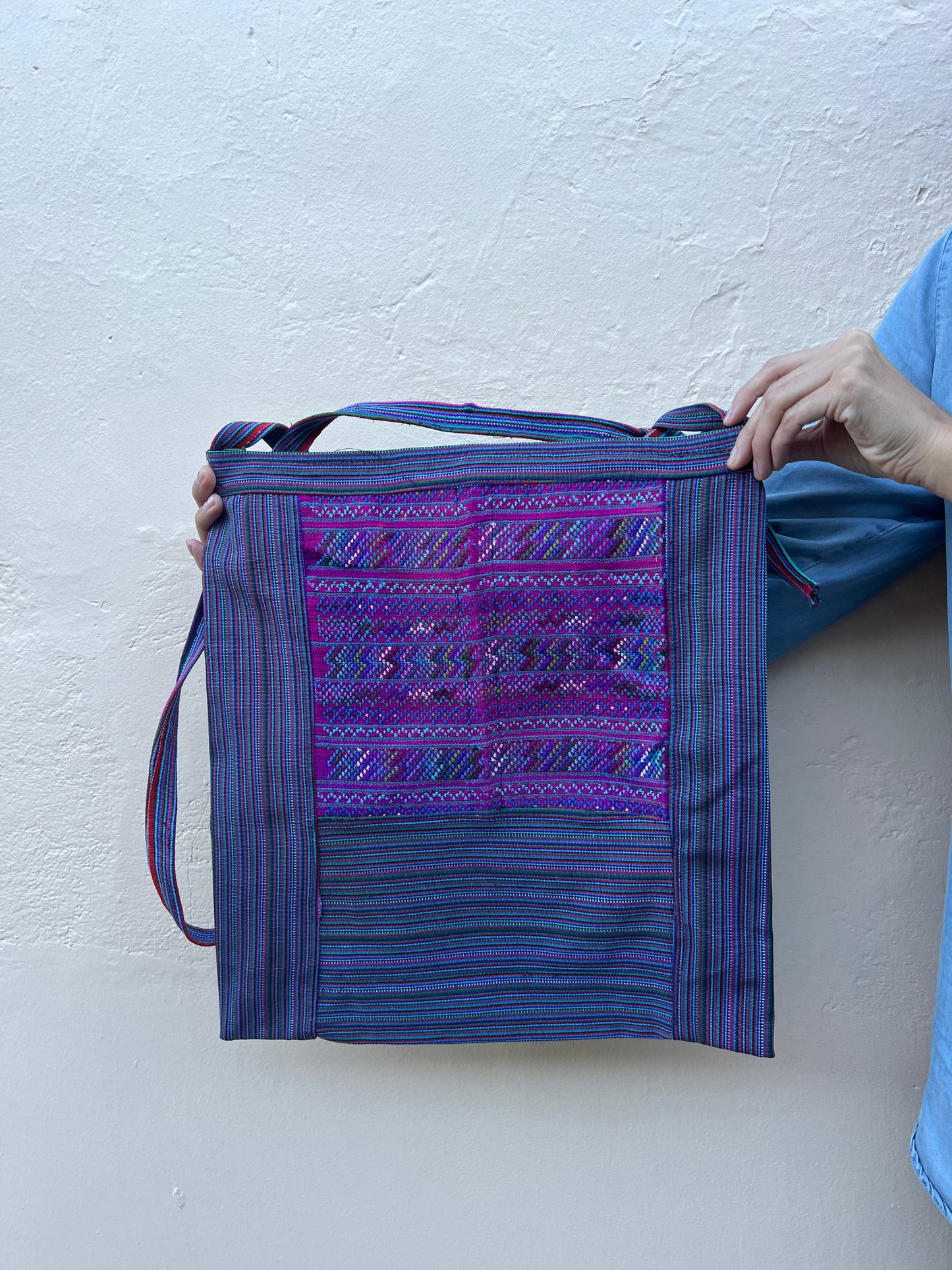 Upcycled Huipil Shoulder Bag (Large) – A Sustainable Celebration of Guatemalan Heritage