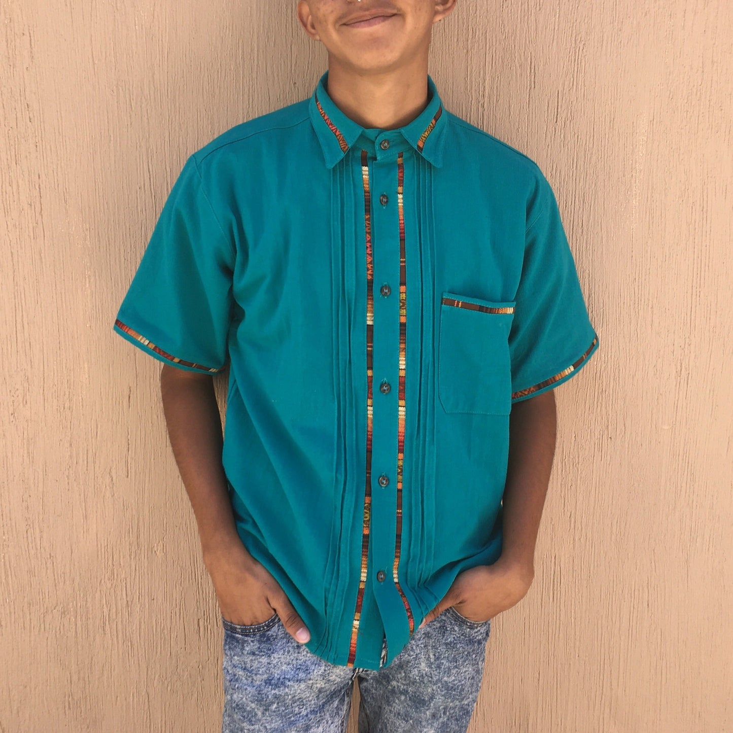 Trama Textiles - Naturally dyed men's shirt - Guatemalan highlands