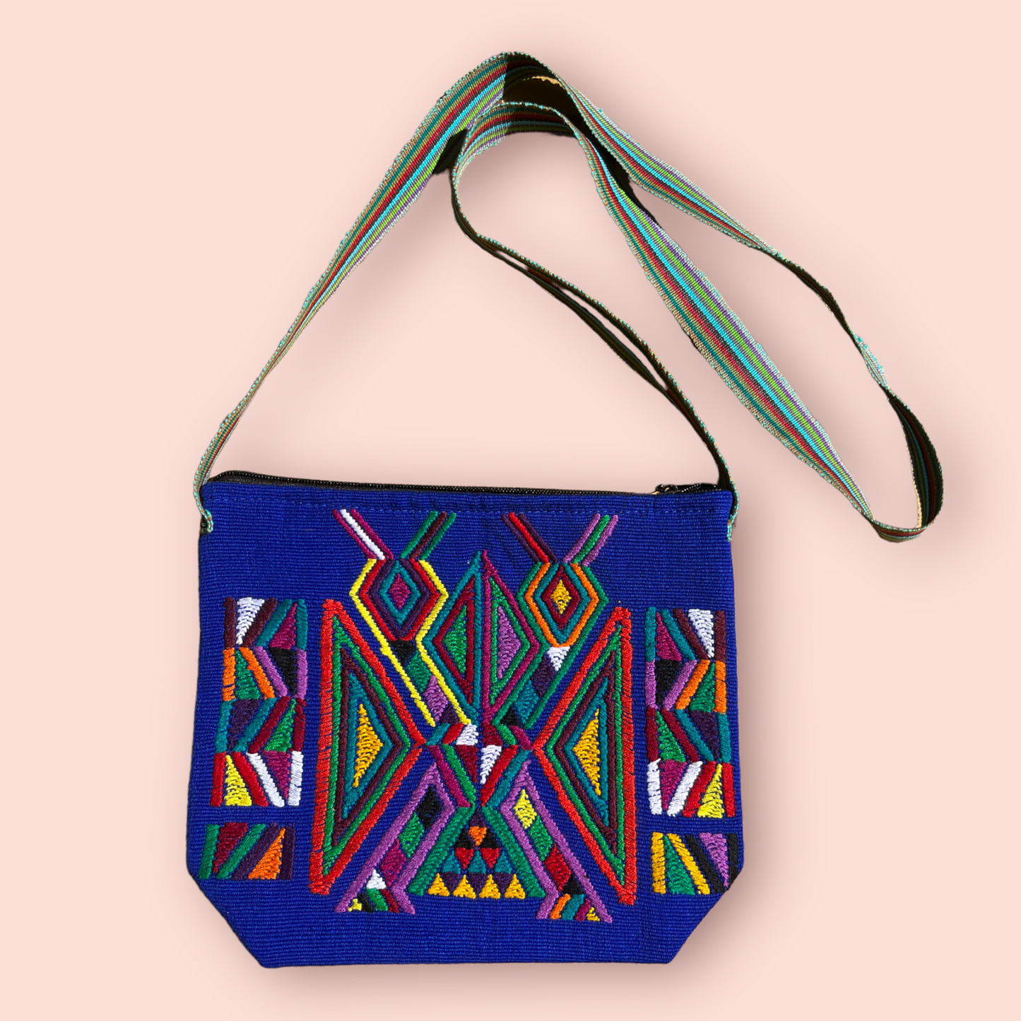 Borsa a tracolla Ixkot tessuta a mano – Tessuto tradizionale Maya di Quiché