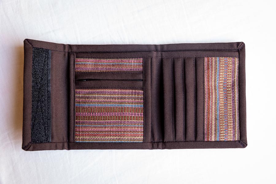 Portafoglio in cotone tessuto a mano – Artigianato fatto a mano elegante e pratico