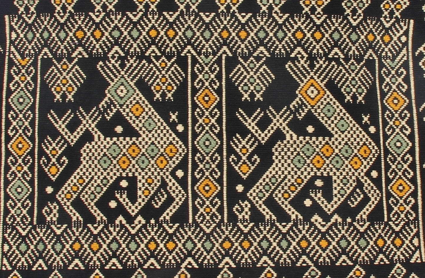 Handwoven Mayan Cushion Cover – Quiché Deer & Bird Embroidery