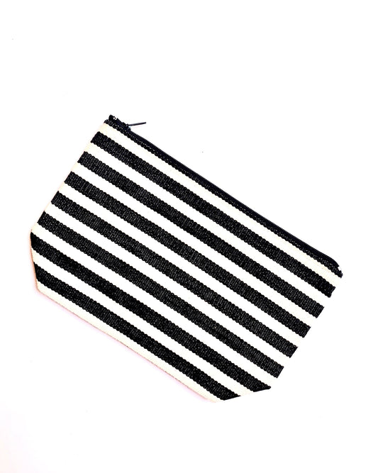 Trama Textiles - Guatemalan Textiles and Crafts - Eco friendly beauty bag - Trendy stripes