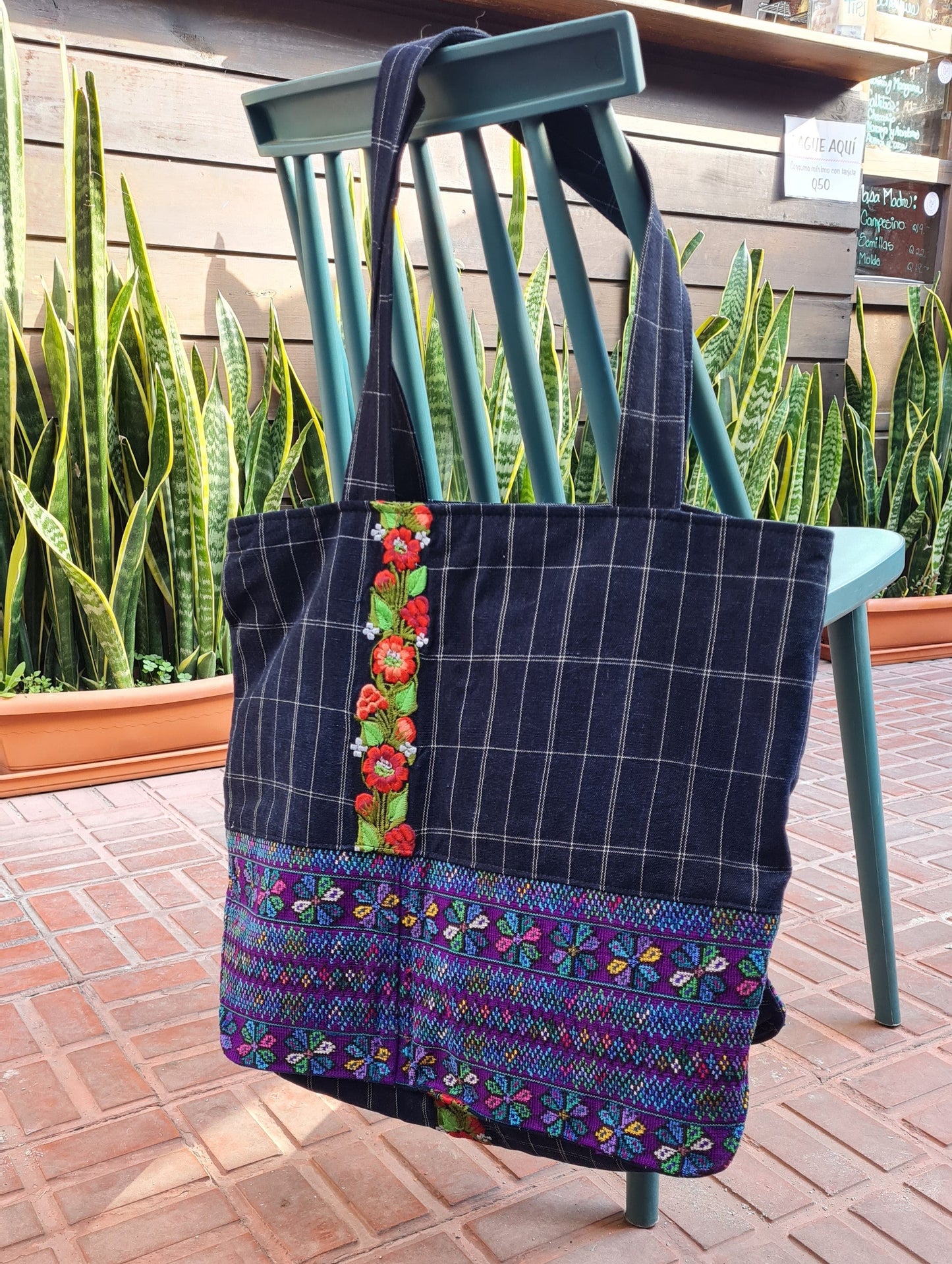 Borsa tote Huipil ecologica riciclata – fatta a mano e sostenibile