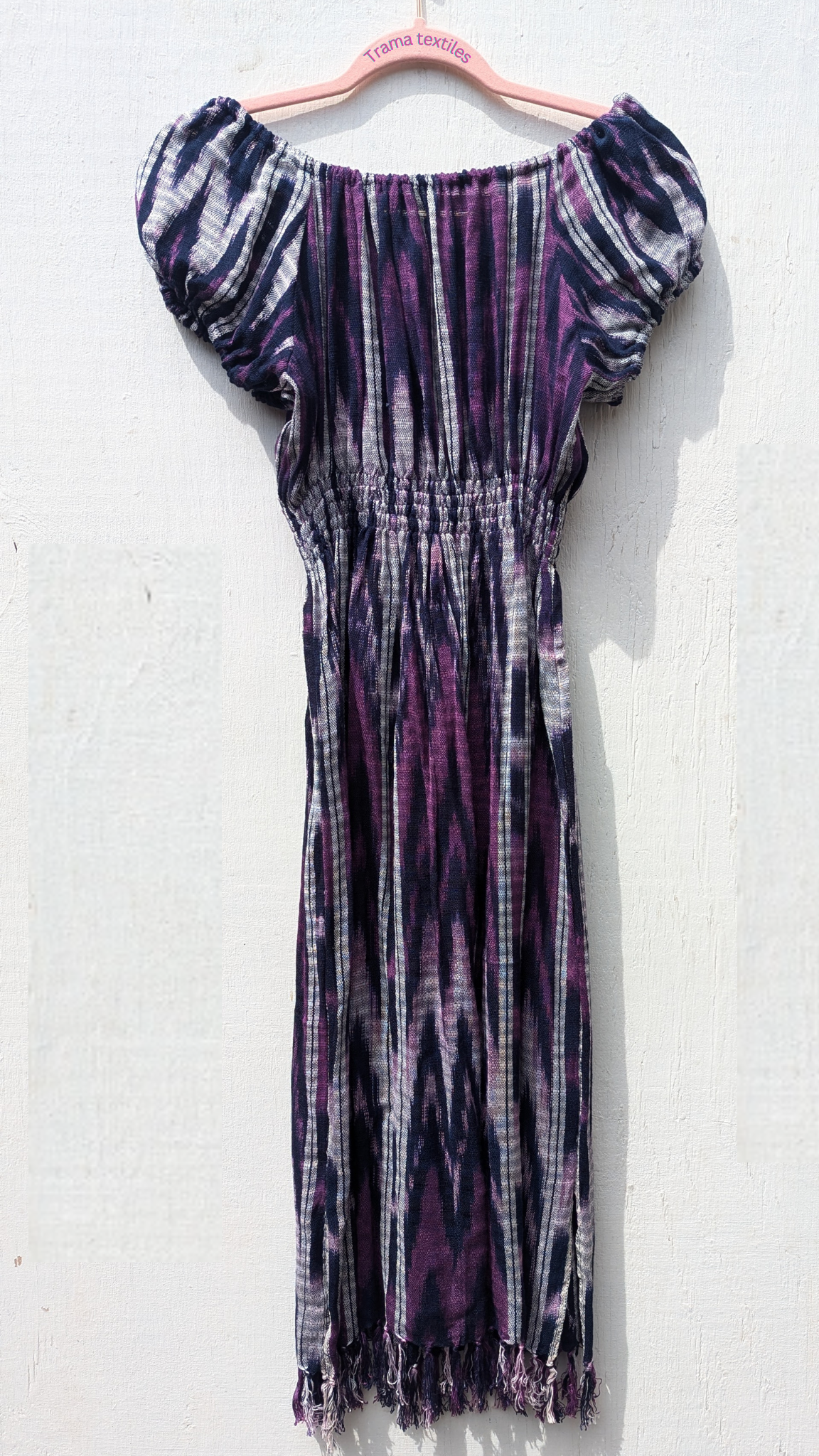 Abito Jaspe a spalle scoperte tessuto a mano – Eleganza boho senza tempo