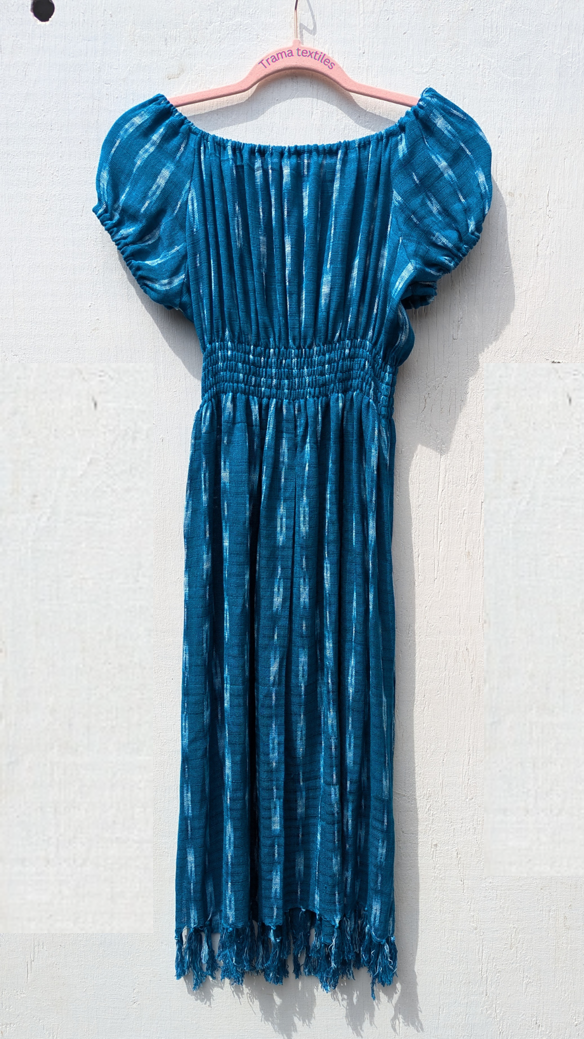 Abito Jaspe a spalle scoperte tessuto a mano – Eleganza boho senza tempo