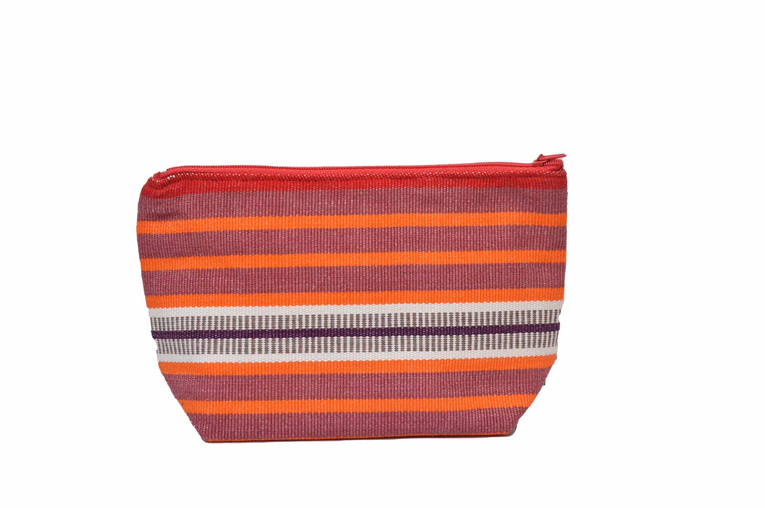 Trama Textiles - Guatemalan Textiles and Crafts - Eco friendly beauty bag - Trendy stripes
