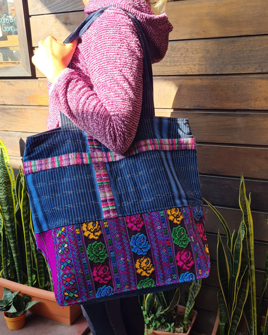 Borsa tote Huipil ecologica riciclata – fatta a mano e sostenibile