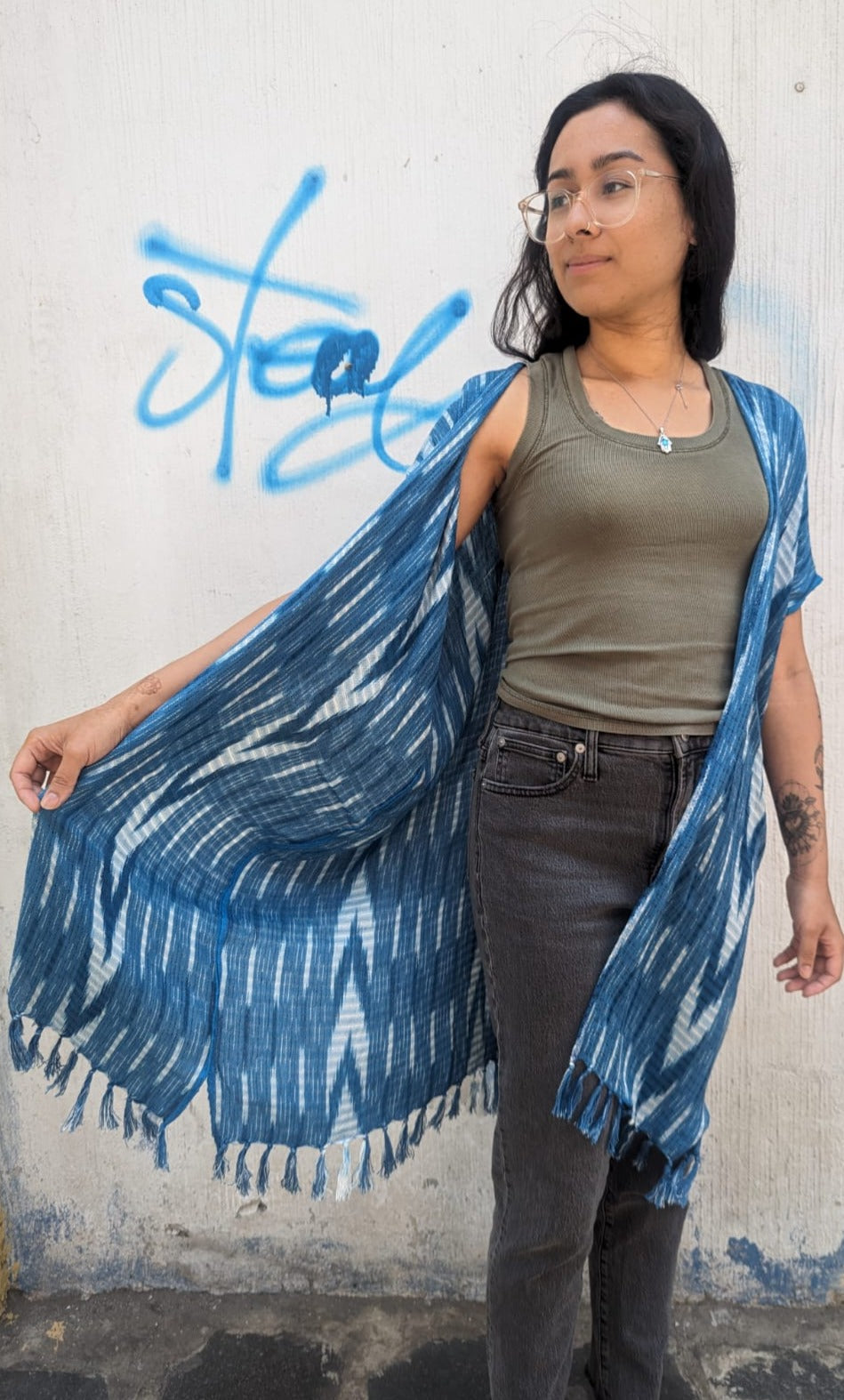 Kimono Jaspe tessuto a mano: leggero e chic senza sforzo