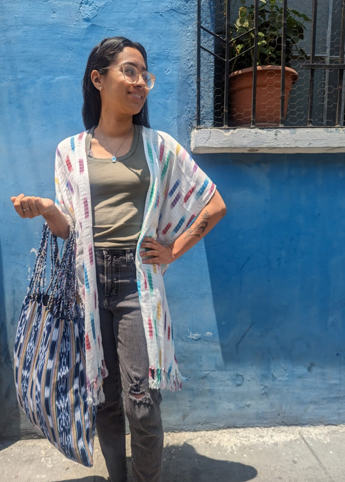Kimono Jaspe tessuto a mano: leggero e chic senza sforzo