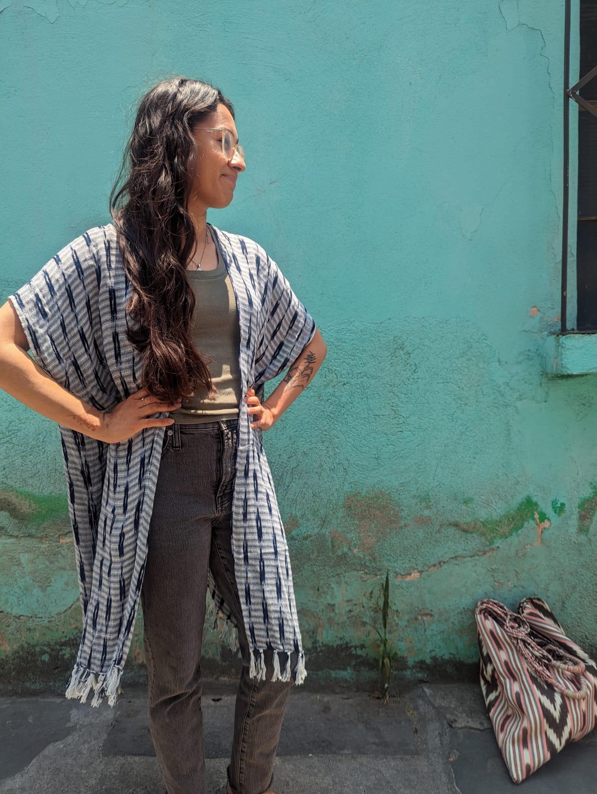 Kimono Jaspe tessuto a mano: leggero e chic senza sforzo