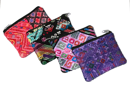 Portamonete Huipil intrecciato a mano: contenitore sostenibile ed elegante