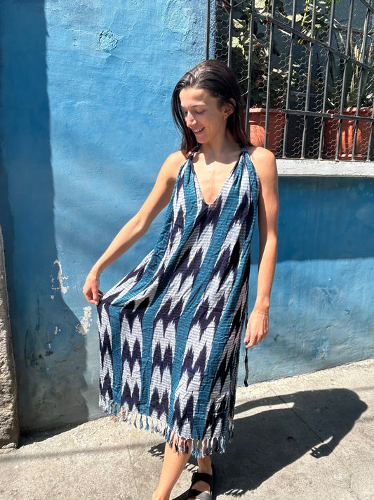 Abito lungo Jaspe tessuto a mano – Stile estivo leggero e fluido
