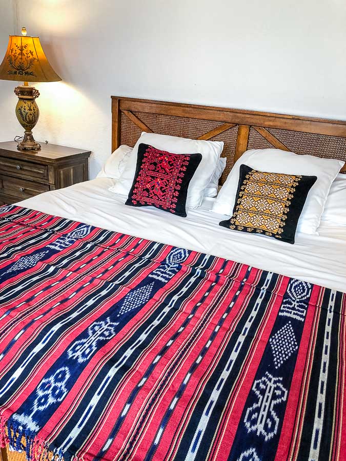 Handwoven Mayan Cushion Cover – Quiché Deer & Bird Embroidery