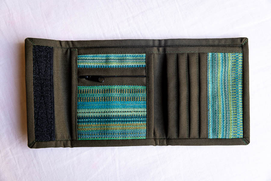 Portafoglio in cotone tessuto a mano – Artigianato fatto a mano elegante e pratico