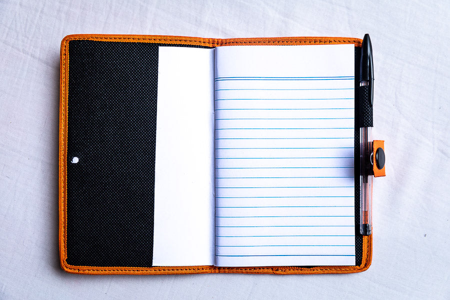 Handwoven Notebook Cover – Traditional Mayan Textile from Sacatepéquez