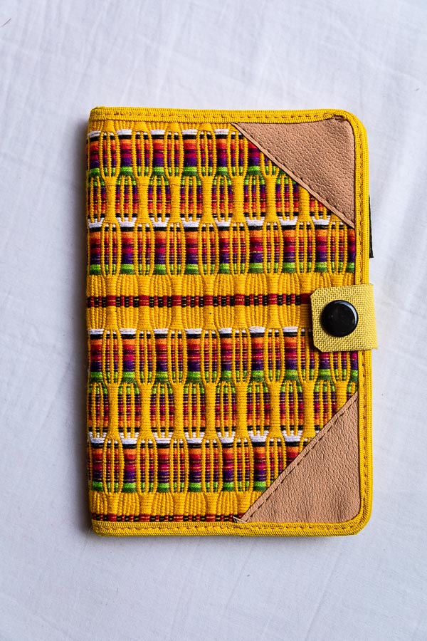 Handwoven Notebook Cover – Traditional Mayan Textile from Sacatepéquez