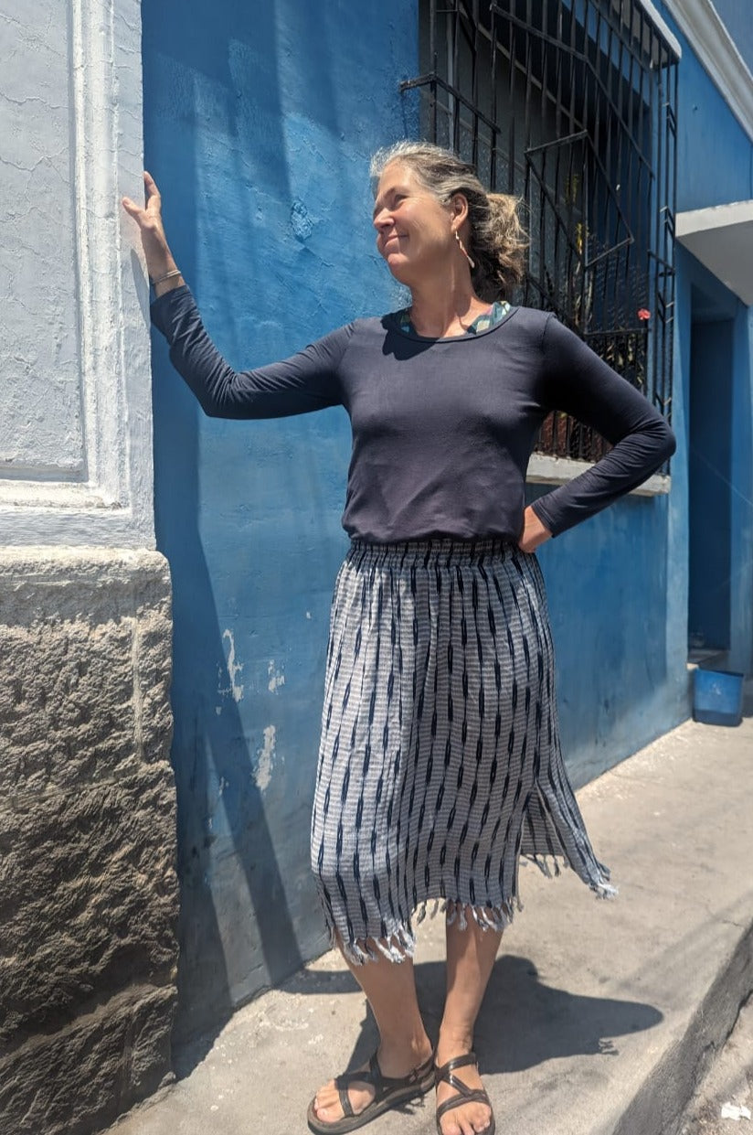 Handwoven Jaspe Skirt – Ethical Fashion Inspired by Mayan Tradition