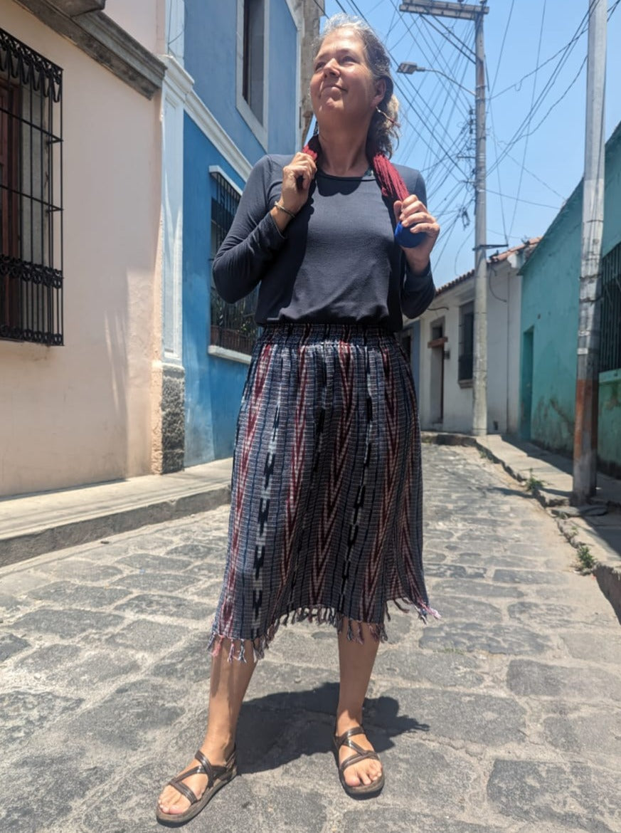 Handwoven Jaspe Skirt – Ethical Fashion Inspired by Mayan Tradition