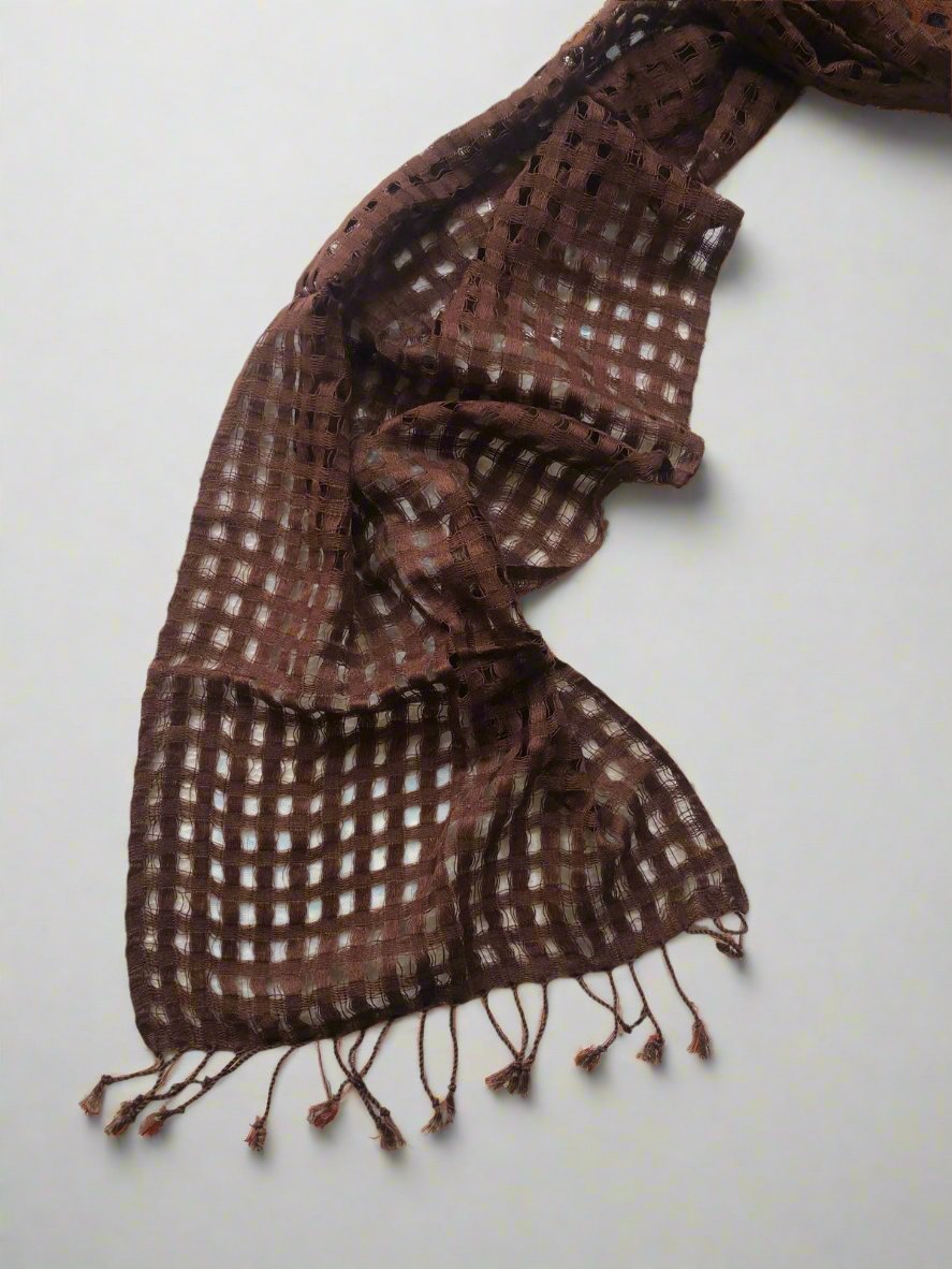 Handwoven Open Weave Scarf – Chalina Calada