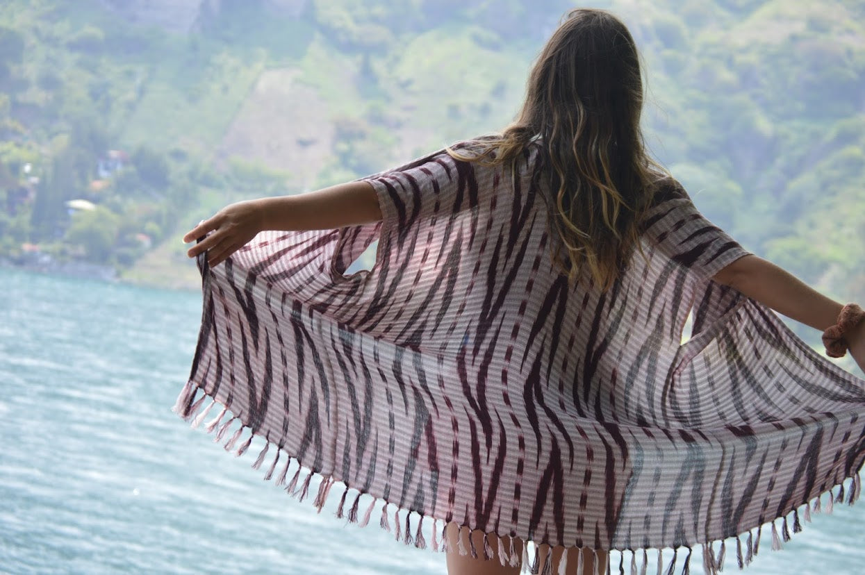 Trama Textiles - Naturally dyed long kimono - Sunrays