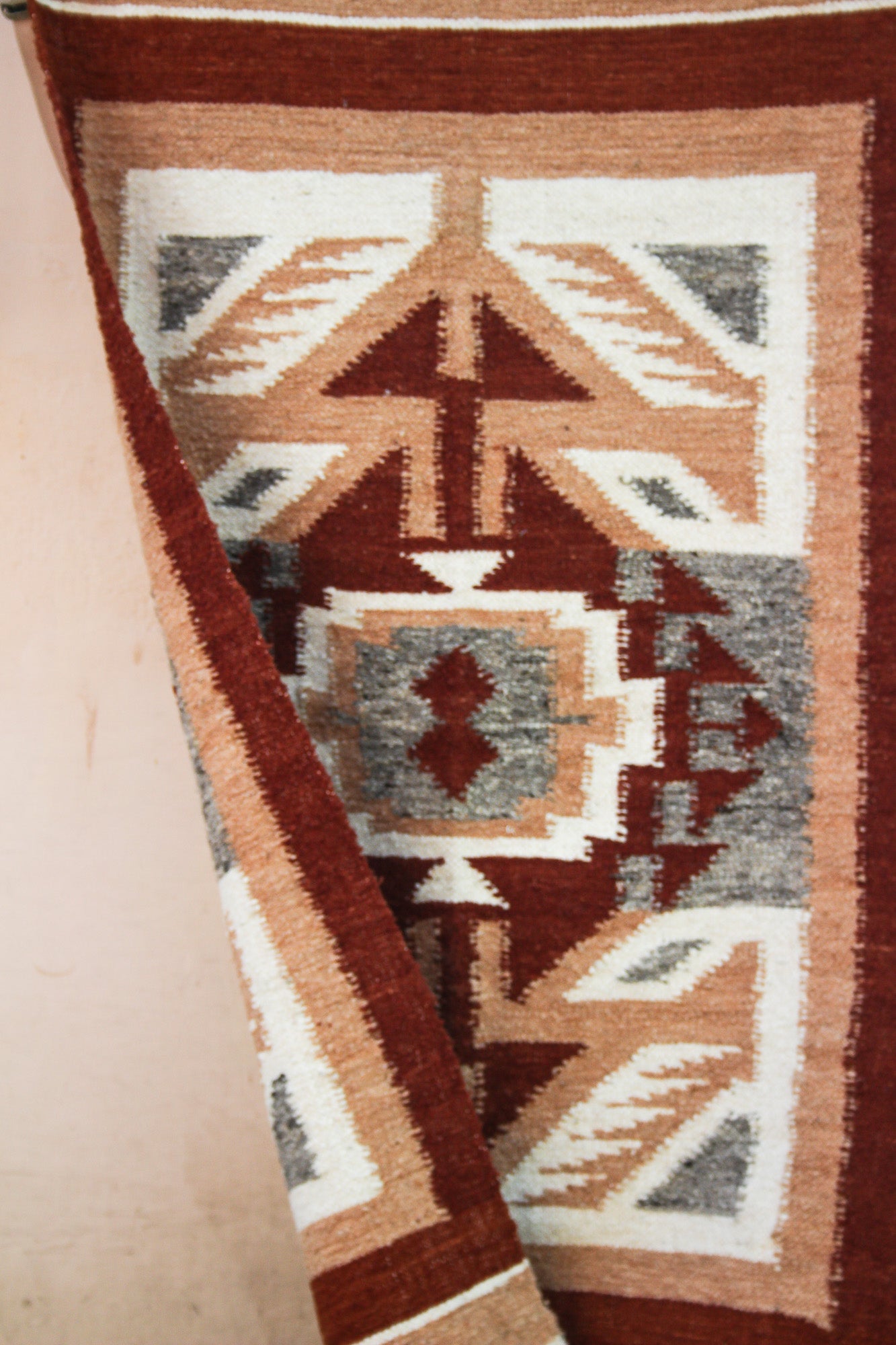 Tappeto di lana tessuto a mano – Design tradizionale Maya di Momostenango