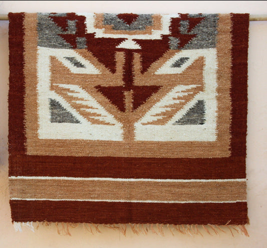 Tappeto di lana tessuto a mano – Design tradizionale Maya di Momostenango