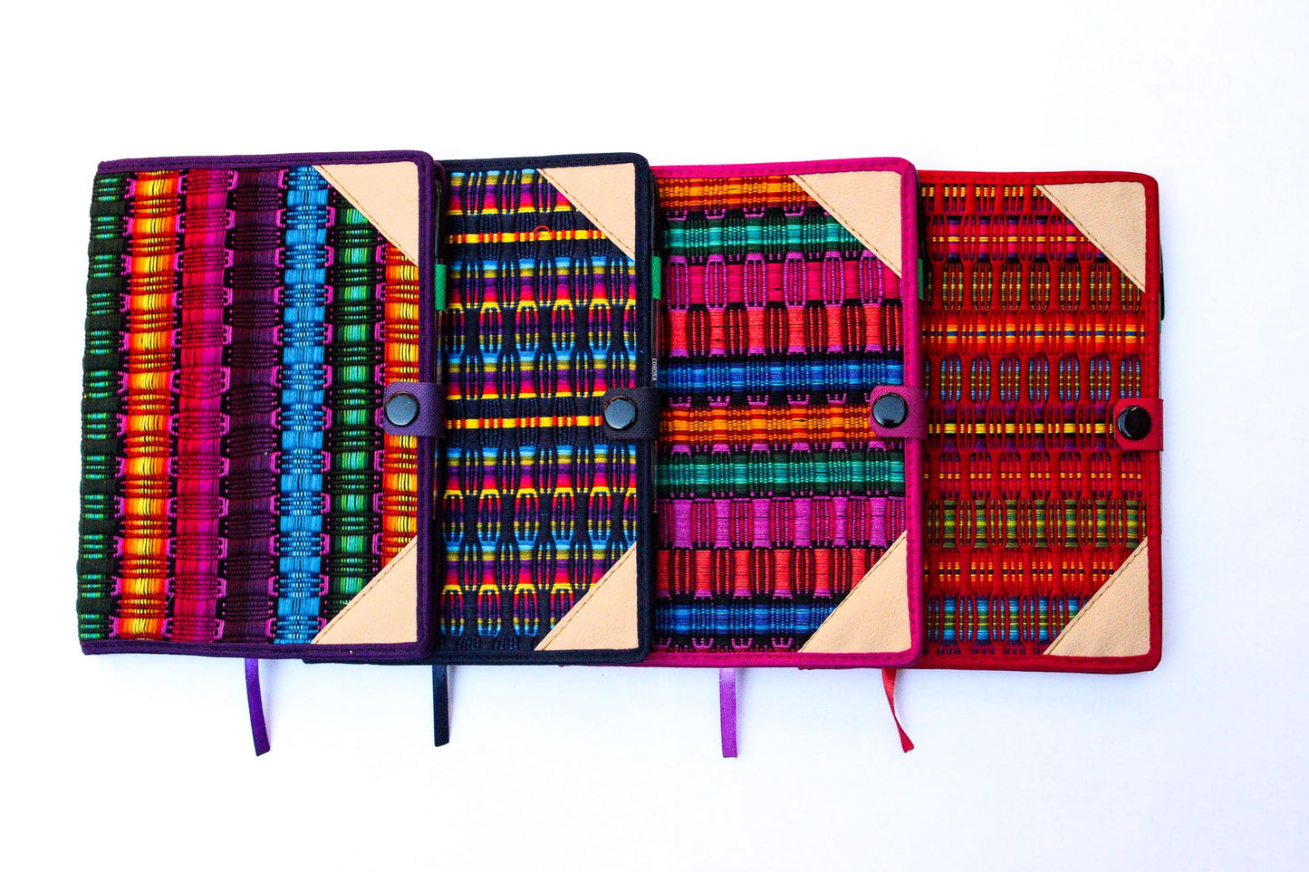 Handwoven Notebook Cover – Traditional Mayan Textile from Sacatepéquez